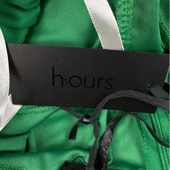 H:ours - Estelle Ruched Mini Dress in Kelly Green - Picture 2 of 4